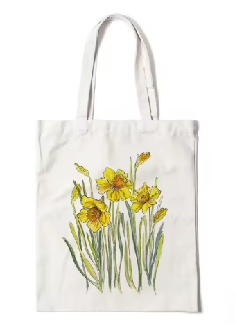 Floral Reusable Tote – Daisy, Lavender & Rose Shoulder Bag