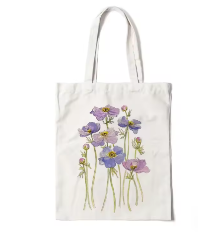 Floral Reusable Tote – Daisy, Lavender & Rose Shoulder Bag