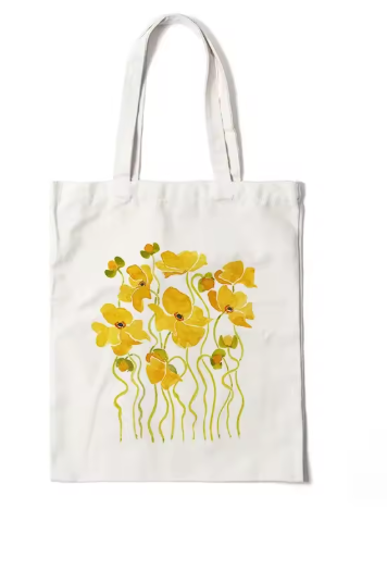 Floral Reusable Tote – Daisy, Lavender & Rose Shoulder Bag