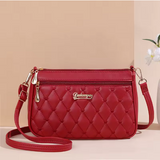 Women's Embroidered Leather Messenger Handbag