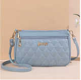 Women's Embroidered Leather Messenger Handbag