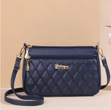 Women's Embroidered Leather Messenger Handbag