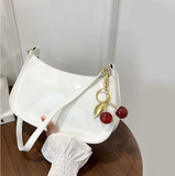 Vintage Retro Shoulder Bag with Cherry Pendant