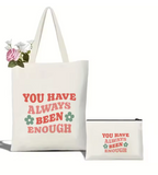 Motivational Slogan Tote Bag – Lightweight Reusable Carryall