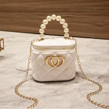 Heart Charm Mini Jelly Bucket Crossbody Bag