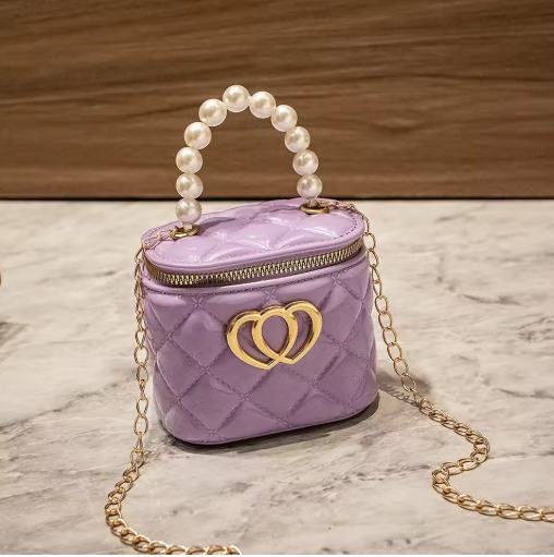 Heart Charm Mini Jelly Bucket Crossbody Bag