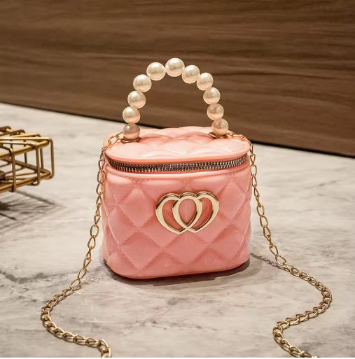 Heart Charm Mini Jelly Bucket Crossbody Bag