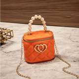 Heart Charm Mini Jelly Bucket Crossbody Bag