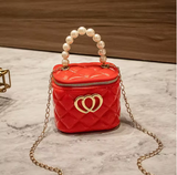 Heart Charm Mini Jelly Bucket Crossbody Bag