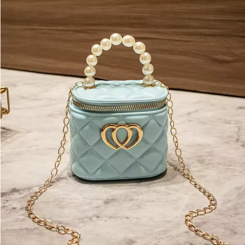 Heart Charm Mini Jelly Bucket Crossbody Bag