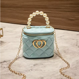 Heart Charm Mini Jelly Bucket Crossbody Bag