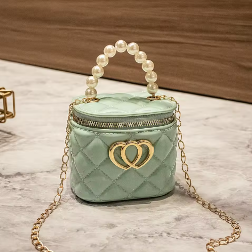Heart Charm Mini Jelly Bucket Crossbody Bag