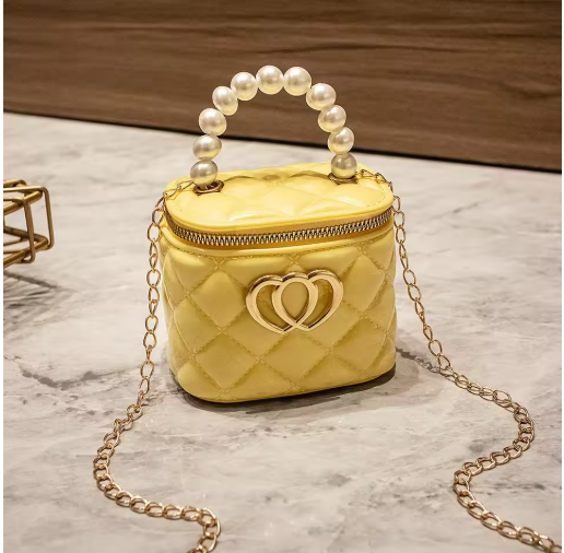 Heart Charm Mini Jelly Bucket Crossbody Bag
