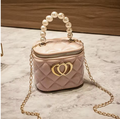 Heart Charm Mini Jelly Bucket Crossbody Bag