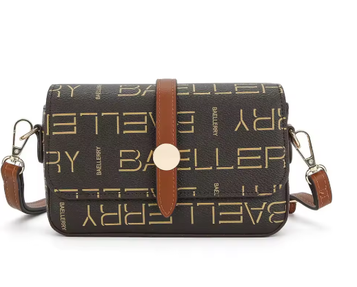 Women's Baellerry Large Checkered Crossbody Bag, Magnetic Clasp