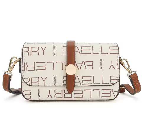 Women's Baellerry Large Checkered Crossbody Bag, Magnetic Clasp