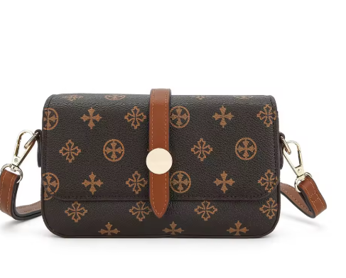Women's Baellerry Large Checkered Crossbody Bag, Magnetic Clasp