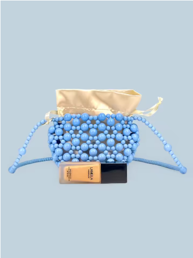 Handmade Beaded Acrylic Crossbody Bag – Korean Summer Style