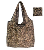 Leopard Print Foldable Tote Bag – Large Capacity, Eco-Friendly