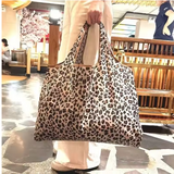 Leopard Print Foldable Tote Bag – Large Capacity, Eco-Friendly
