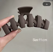 Korean Style Large Acrylic Hair Claw Clip – Coffee Beige