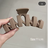 Korean Style Large Acrylic Hair Claw Clip – Coffee Beige