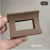 Korean Style Large Acrylic Hair Claw Clip – Coffee Beige