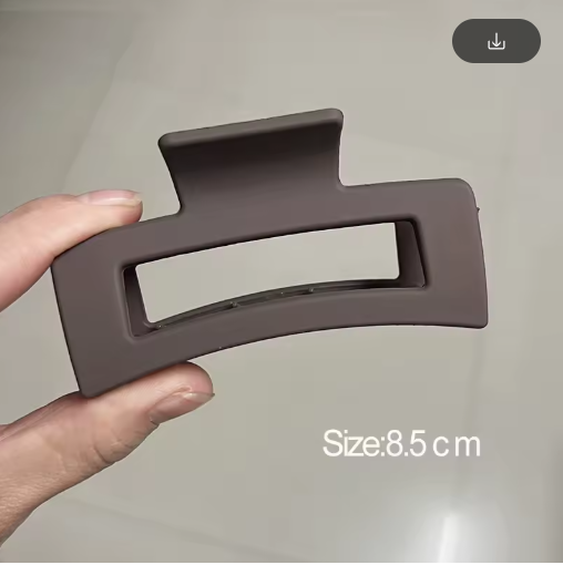 Korean Style Large Acrylic Hair Claw Clip – Coffee Beige