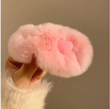 Cute Heart Plush Hair Clip in Candy Colors