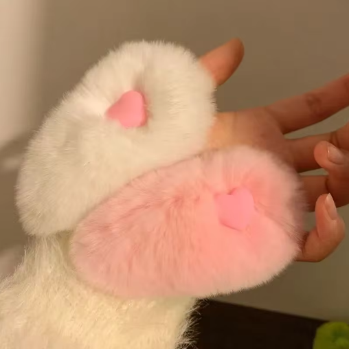 Cute Heart Plush Hair Clip in Candy Colors