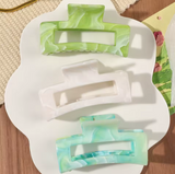 7-Pack 3.4" Matte Square Hair Claw Clips - Strong Hold