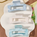 7-Pack 3.4" Matte Square Hair Claw Clips - Strong Hold