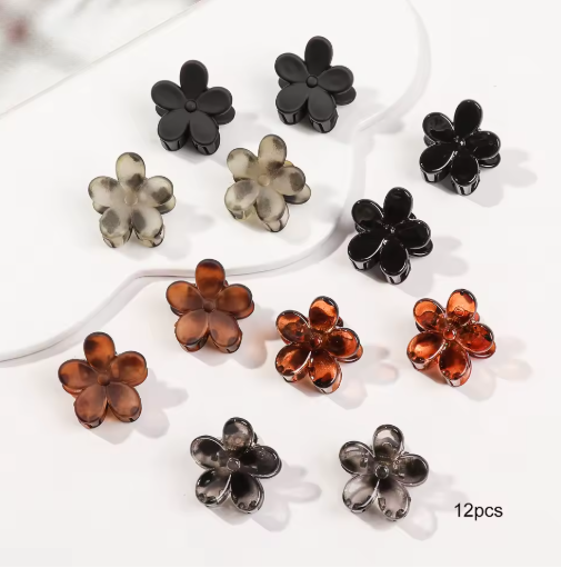 Mini Flower Hair Clips Pack – Creaseless Claw Clips