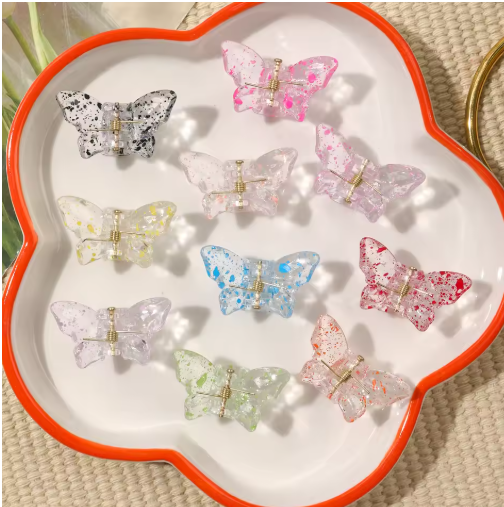 Mini Flower Hair Clips Pack – Creaseless Claw Clips