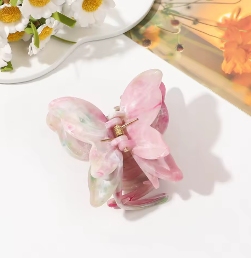 3D Butterfly Acetate Claw Hair Clip – Medium Multicolor