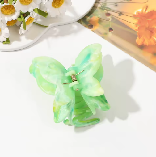 3D Butterfly Acetate Claw Hair Clip – Medium Multicolor