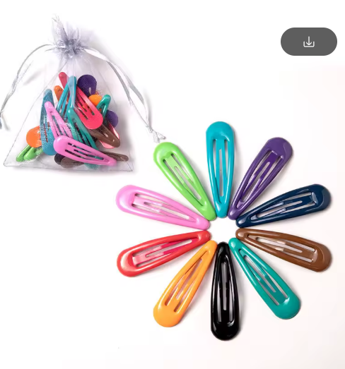 Colorful Waterdrop Hair Clips for Girls (10–40 Pack)