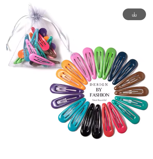 Colorful Waterdrop Hair Clips for Girls (10–40 Pack)