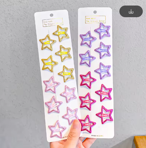 Colorful Waterdrop Hair Clips for Girls (10–40 Pack)