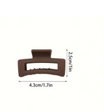 4-Pack Matte Mini Square Hair Clips