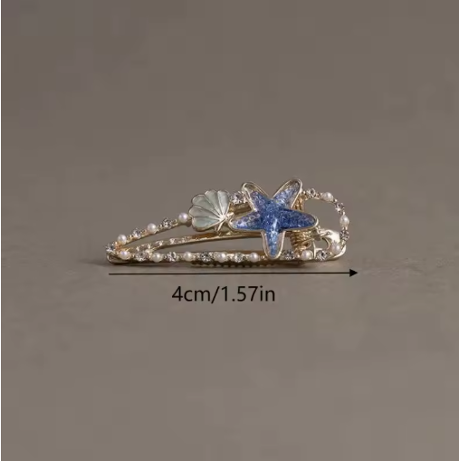 Starfish & Shell Hair Clips (2-Pack) – Beach-Inspired Accessories