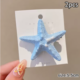 Starfish & Shell Hair Clips (2-Pack) – Beach-Inspired Accessories