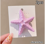 Starfish & Shell Hair Clips (2-Pack) – Beach-Inspired Accessories
