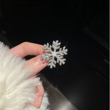 5-Pack Rhinestone Snowflake Hair Clips for Holidays