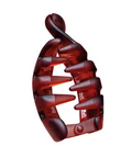 Non-Slip Matte Banana Hair Clip – Small Retro Leopard Grip