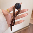 Coffee Pearl Claw Hair Clip – Minimalist Shark Clip