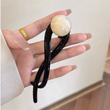 Coffee Pearl Claw Hair Clip – Minimalist Shark Clip