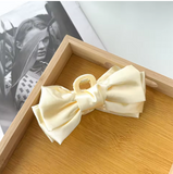 Satin Large Bow Hair Clip, Korean Style Claw Clip