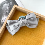 Satin Large Bow Hair Clip, Korean Style Claw Clip