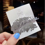 Rhinestone Crystal Rectangle Hair Clips for Weddings